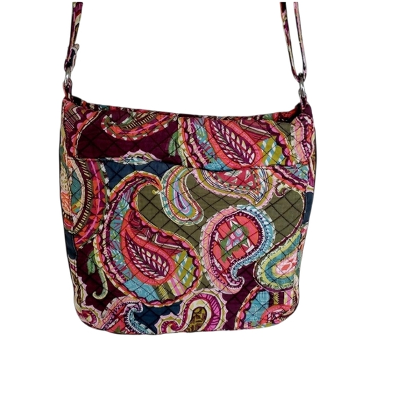 Vera Bradley Iconic Triple Zip Hipster Heirloom Paisley Crossbody Bag - Picture 6 of 16
